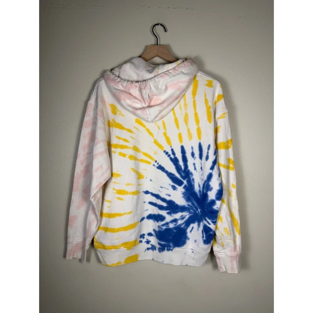 LEVI'S Heavyweight Streetwear Festival 90s Hoodie Mens L Bright Tie Dye Pullover